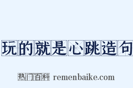 玩的就是心跳造句是什么意思的图片